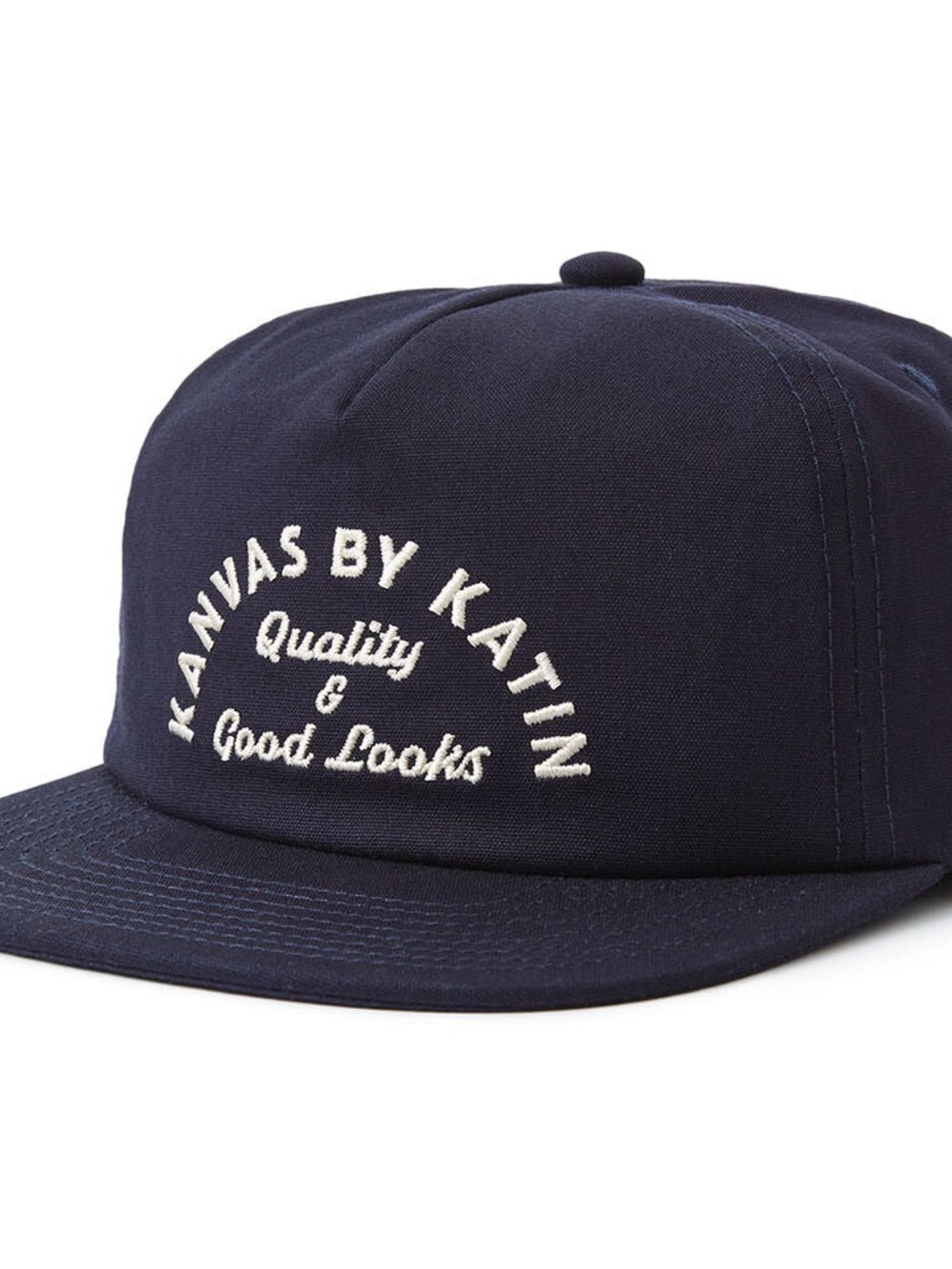 Katin Blue Canvas 5-Panel Hat with White Embroidered Logo